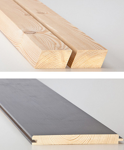 Tongue-and-groove boards: Spruce and larch // Products // Etica Legno